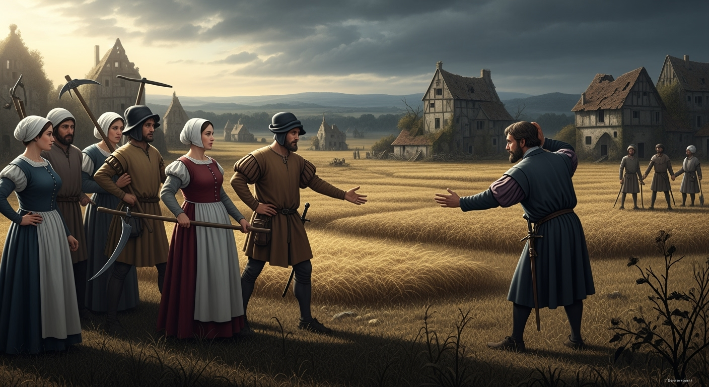 Townspeople in an argument